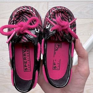 Sperry Zebra Print Baby Shoes